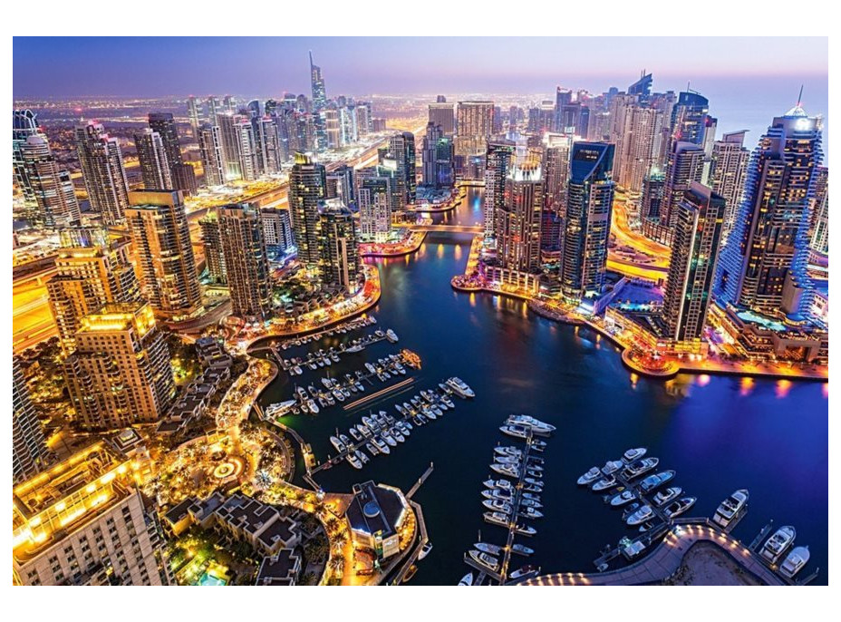 CASTORLAND Puzzle Nočný Dubaj 1000 dielikov