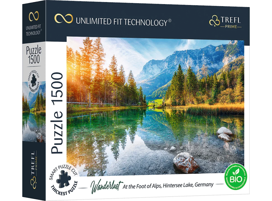 TREFL Puzzle UFT Wanderlust: Na úpätí Álp, Jazero Hintersee, Nemecko 1500 dielikov