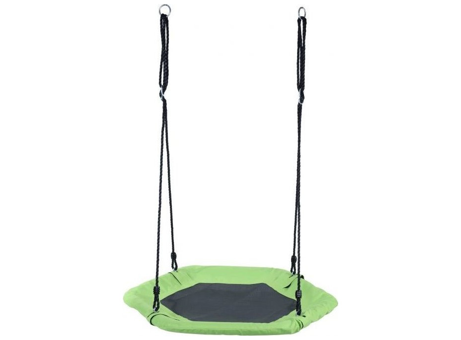ECOTOYS Šesťhranná hojdačka Čapí hniezdo Zelená (priemer 92 cm)