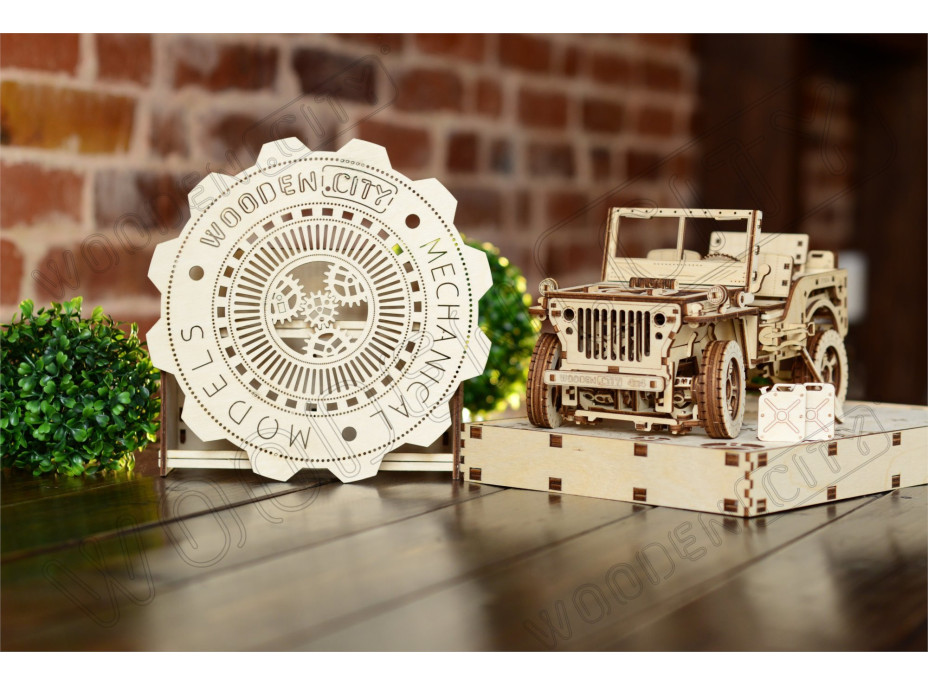 WOODEN CITY 3D puzzle Terénne auto - džíp 4x4, 570 dielikov