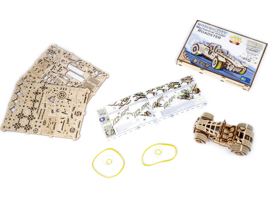 WOODEN CITY 3D puzzle Automobil Roadster 111 dielov