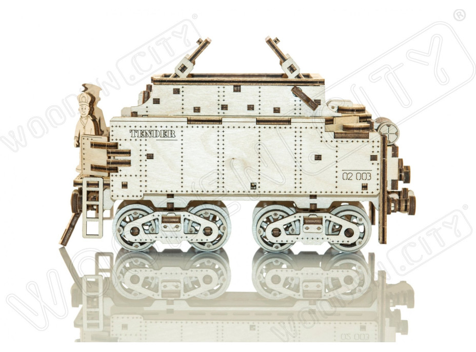 WOODEN CITY 3D puzzle Express s tendrem a koľajnicami 580 dielov