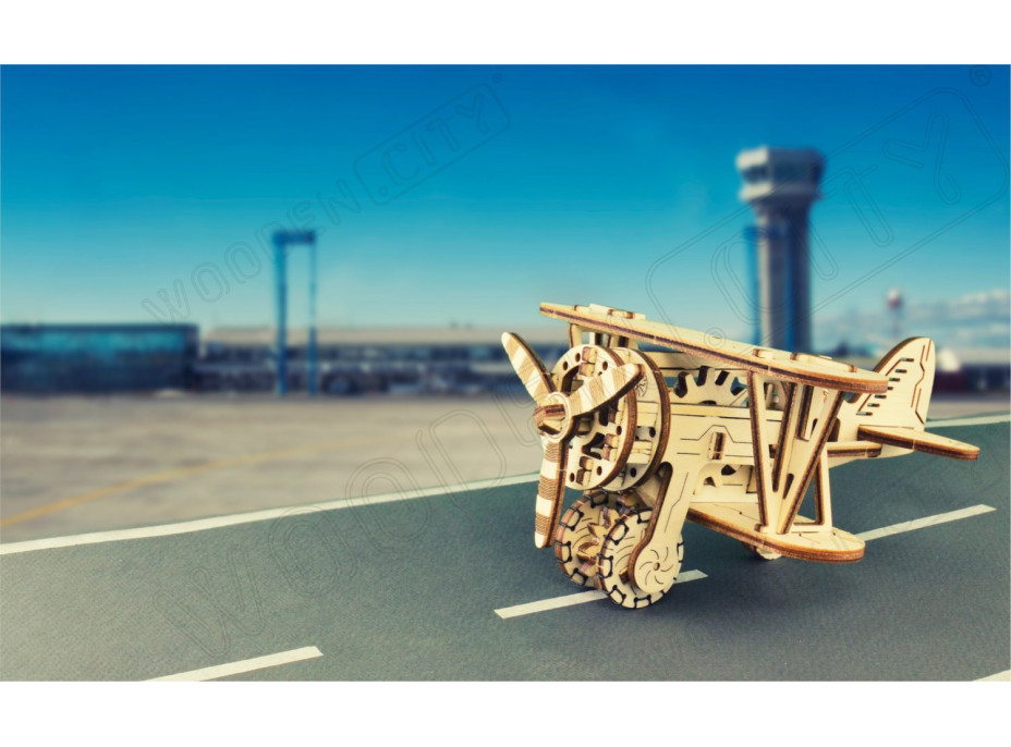 WOODEN CITY 3D puzzle Dvojplošník 63 dielov