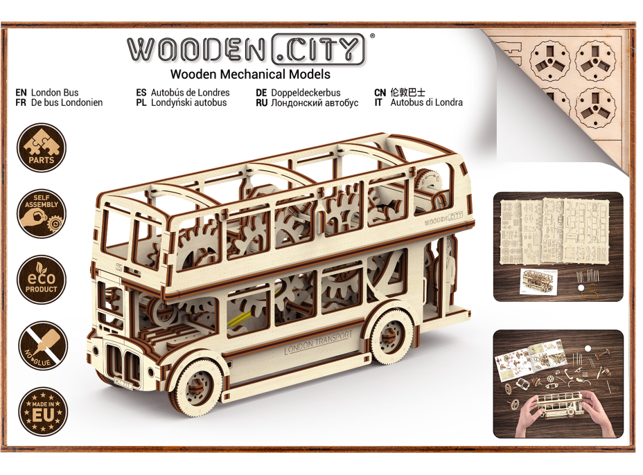 WOODEN CITY 3D puzzle Londýnsky autobus 216 dielov