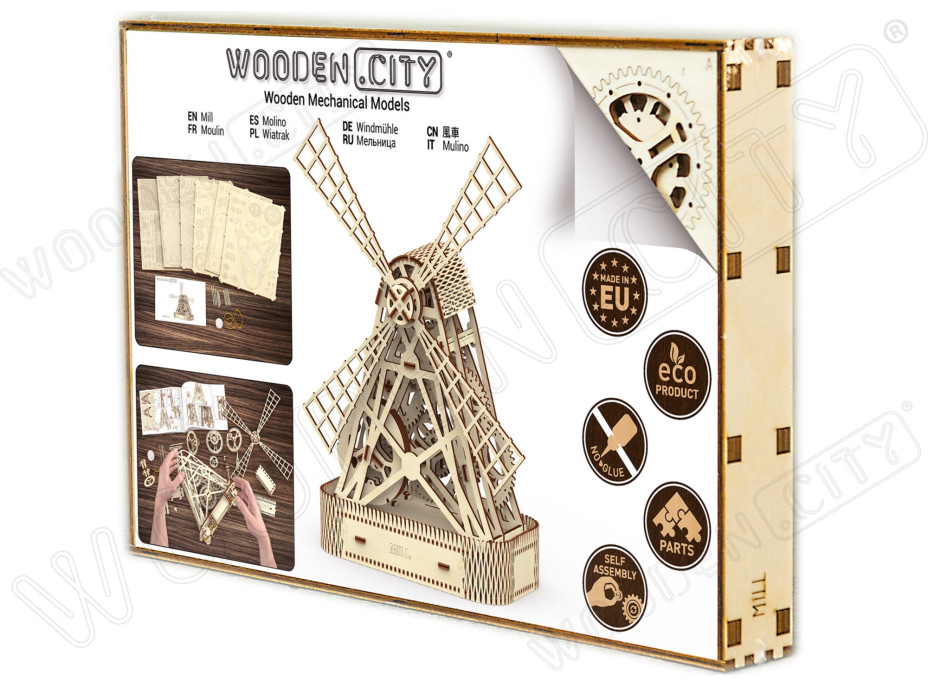 WOODEN CITY 3D puzzle Mlyn 222 dielov