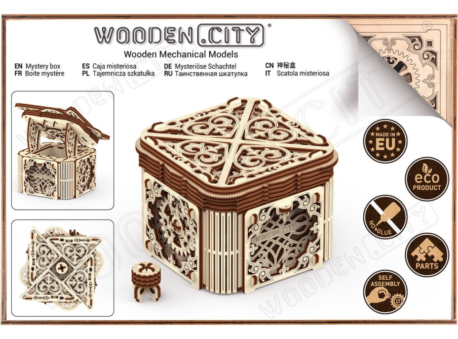 WOODEN CITY 3D puzzle Tajomná schránka 176 dielov