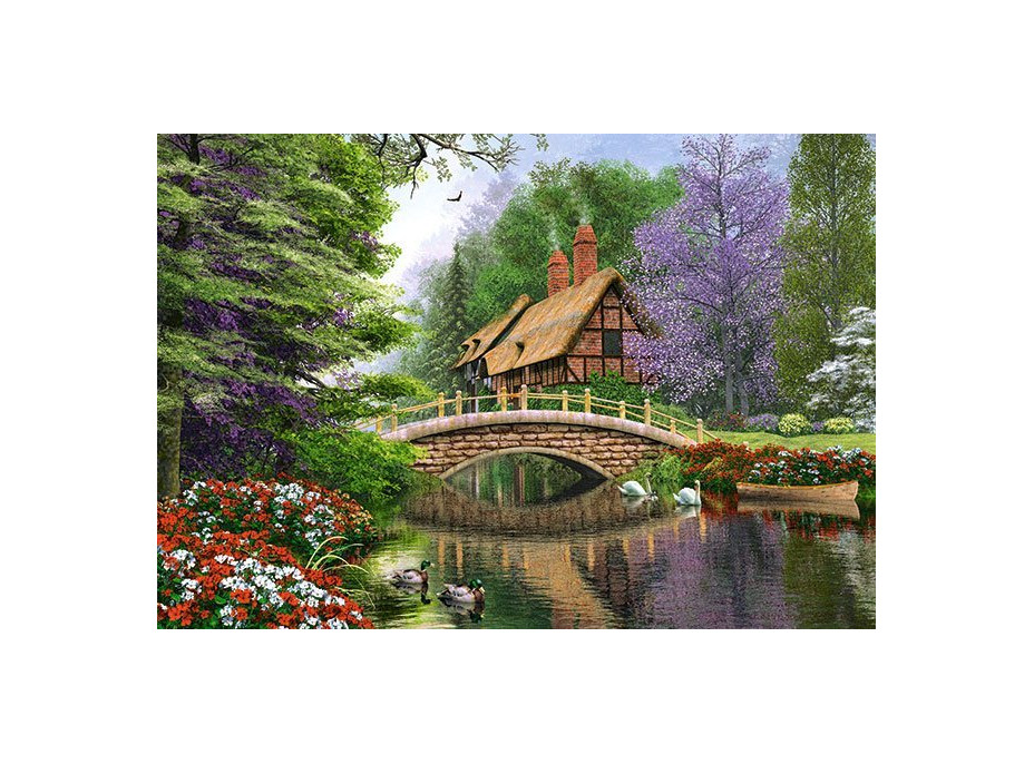 CASTORLAND Puzzle Domček pri rieke 1000 dielikov