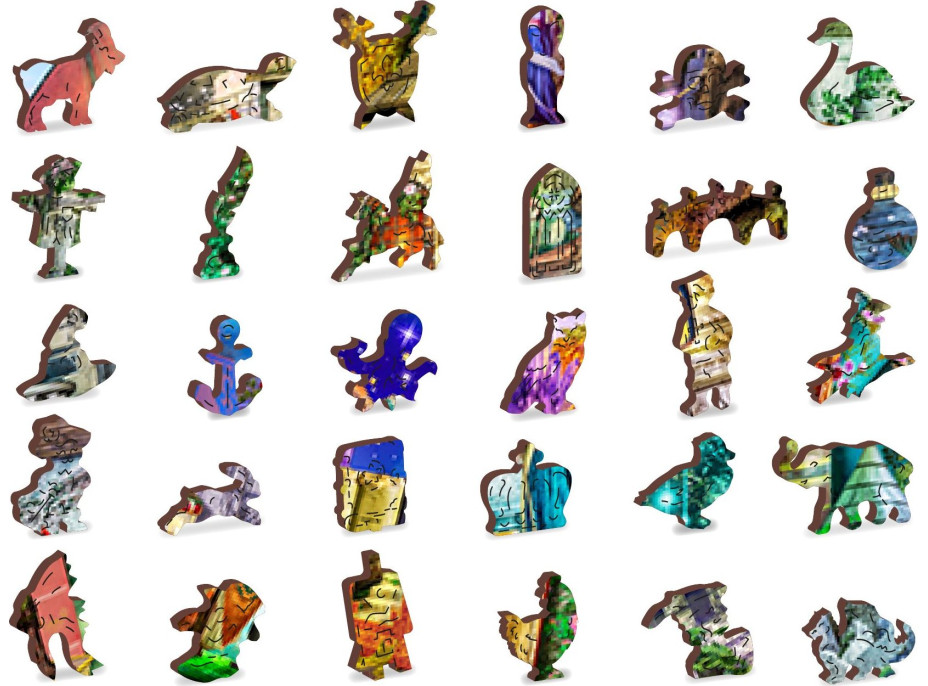 WOODEN CITY Drevené puzzle Bola raz jedna rozprávka 2v1, 2000 dielikov EKO