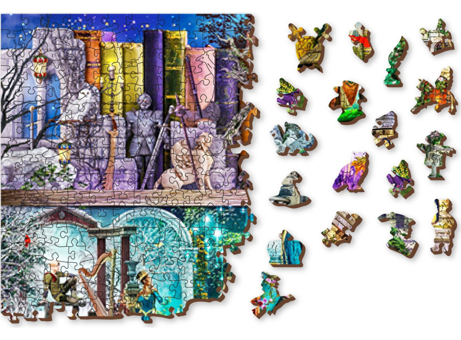WOODEN CITY Drevené puzzle Bola raz jedna rozprávka 2v1, 2000 dielikov EKO