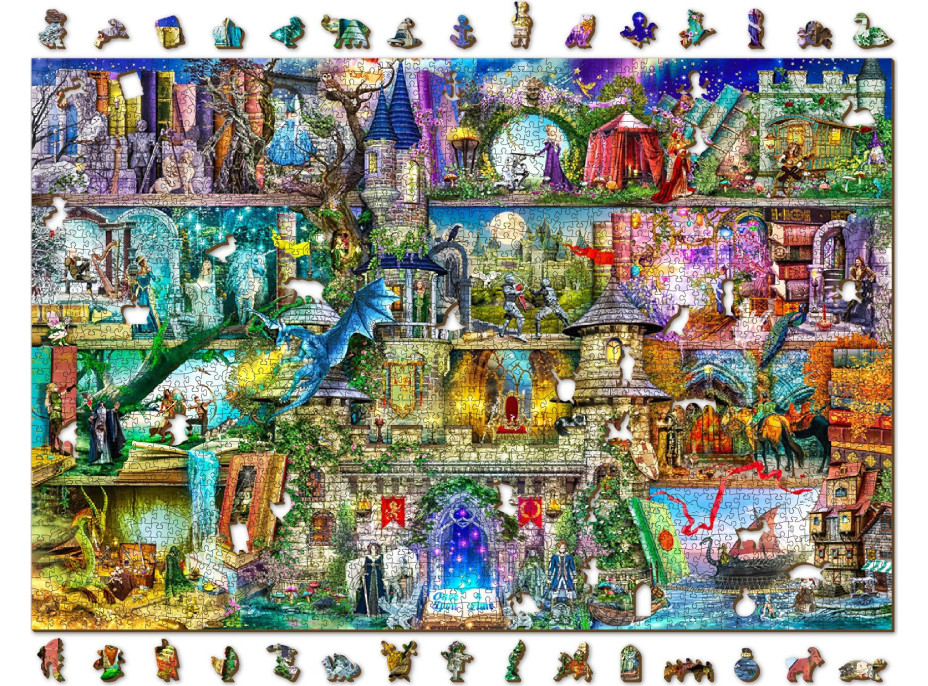 WOODEN CITY Drevené puzzle Bola raz jedna rozprávka 2v1, 2000 dielikov EKO WOODEN CITY Drevené puzzle Bola raz jedna rozprávka 2v1, 2000 dielikov EKO