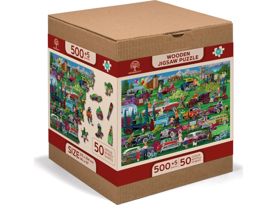 WOODEN CITY Drevené puzzle Veteráni 2v1, 505 dielikov EKO