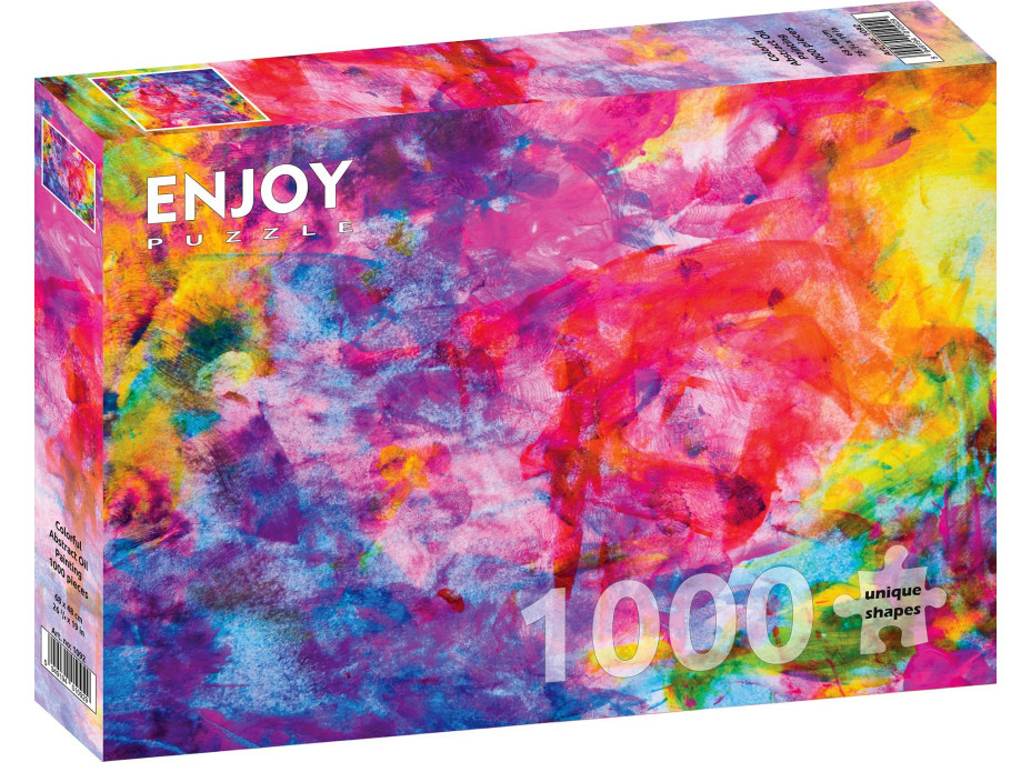 ENJOY Puzzle Farebná abstraktná olejomaľba 1000 dielikov