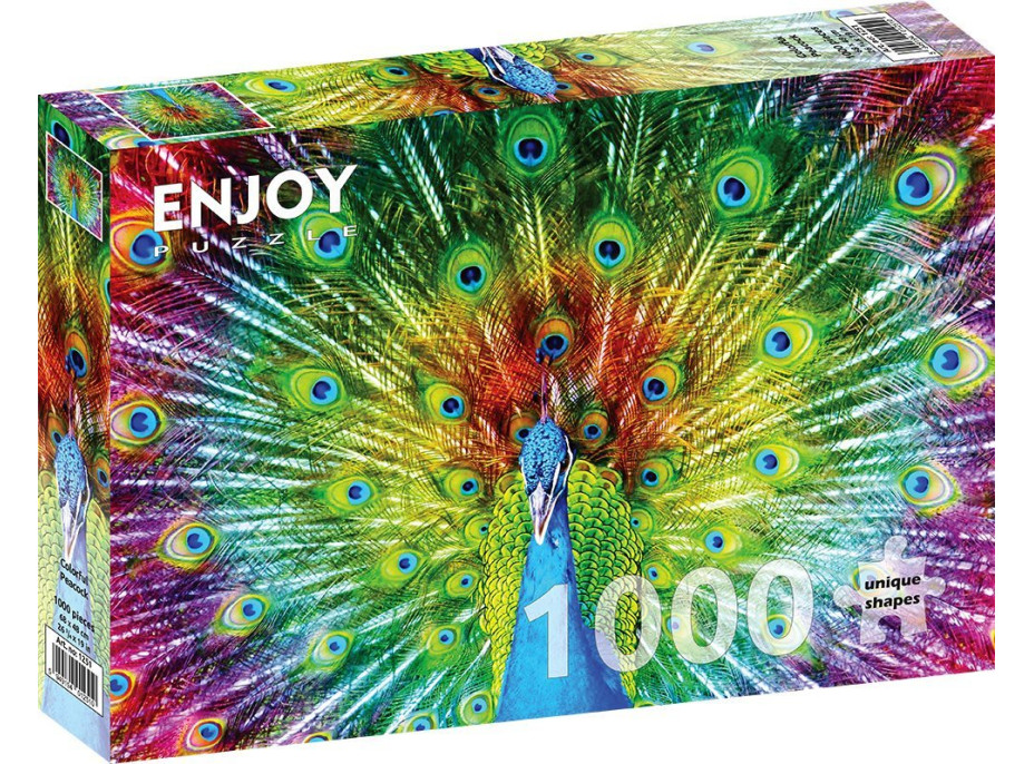 ENJOY Puzzle Farebný páv 1000 dielikov