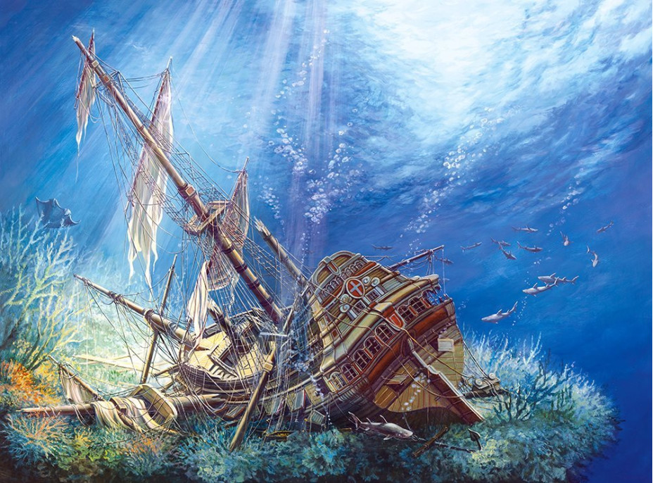 CASTORLAND Puzzle Potopená galeóna 2000 dielikov