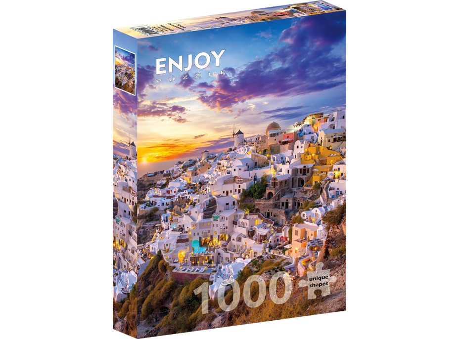 ENJOY Puzzle Západ slnka nad Santorini 1000 dielikov