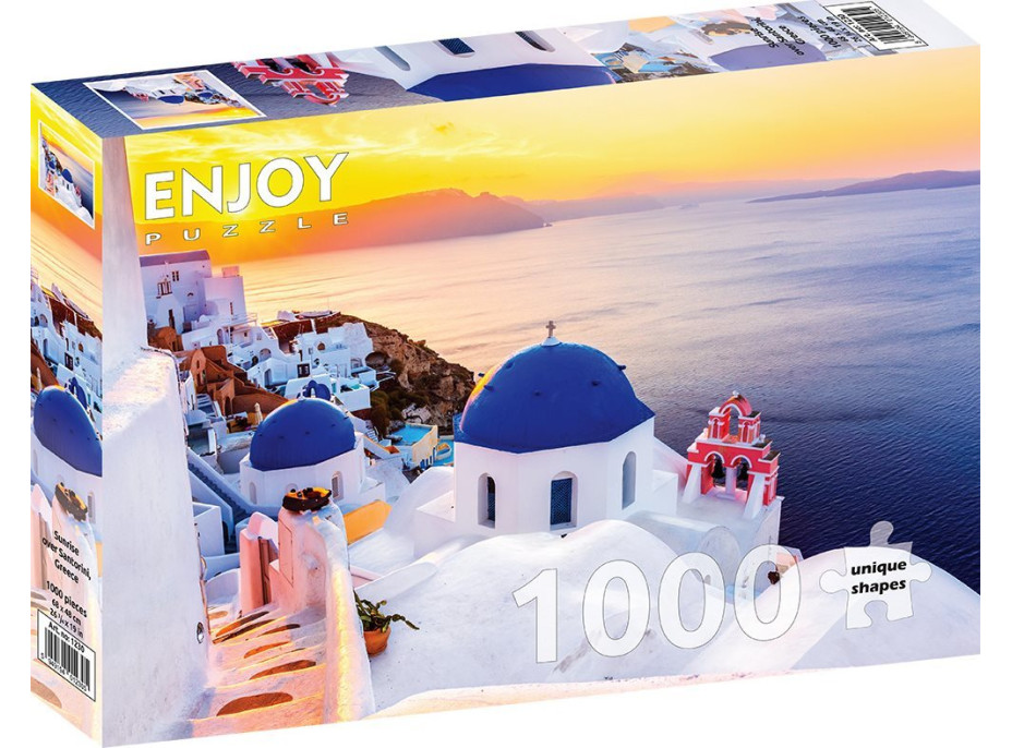 ENJOY Puzzle Východ slnka nad Santorini, Grécko 1000 dielikov