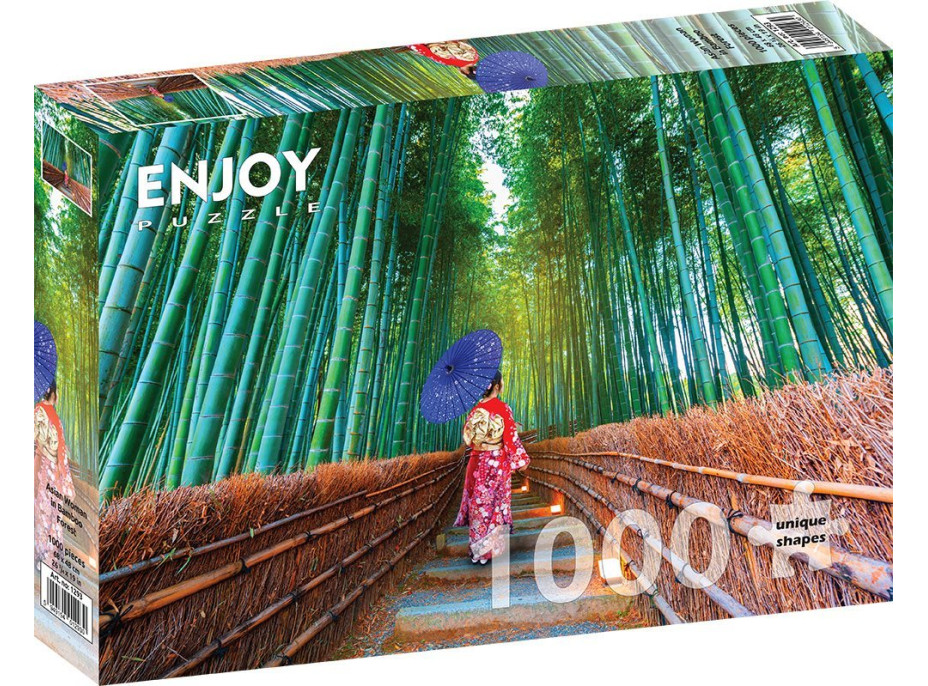 ENJOY Puzzle Ázijská žena v bambusovom lese 1000 dielikov