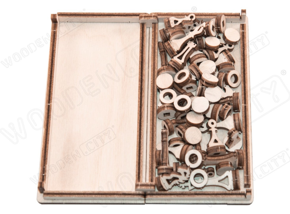 WOODEN CITY 3D puzzle hra Šach a dáma 2v1