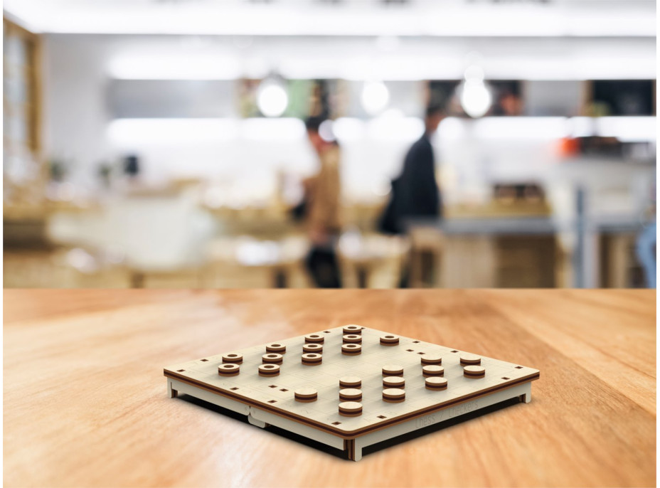 WOODEN CITY 3D puzzle hra Šach a dáma 2v1