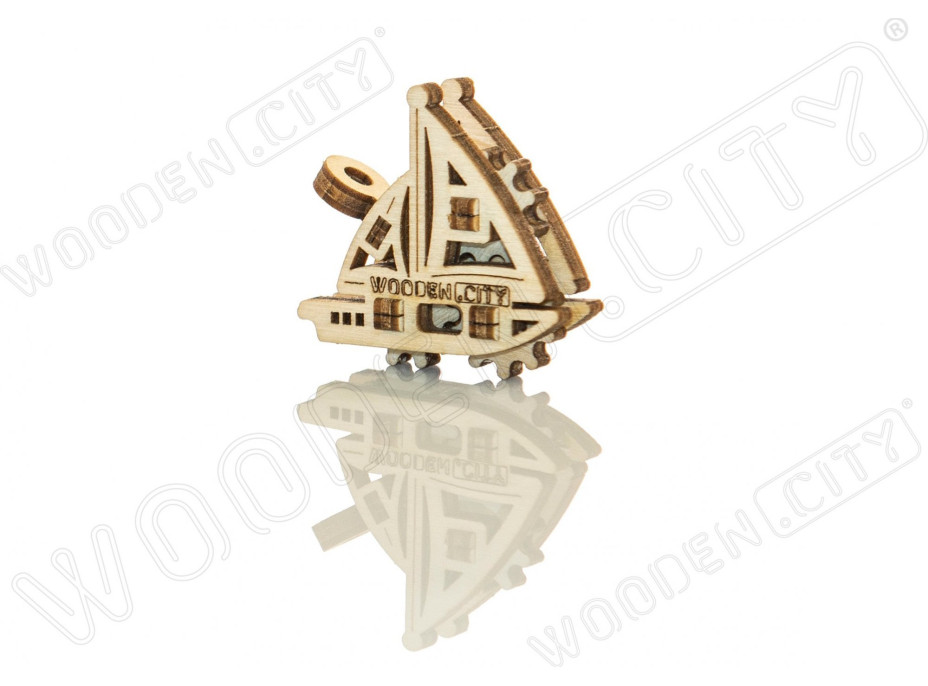 WOODEN CITY 3D puzzle mini sada Widgets: Lode 28 dielikov