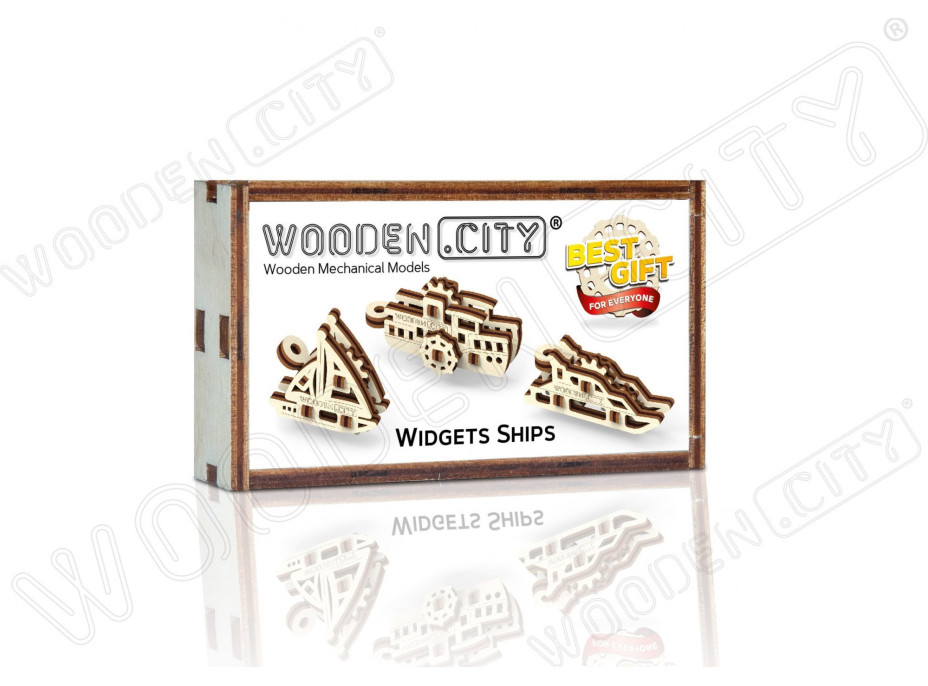 WOODEN CITY 3D puzzle mini sada Widgets: Lode 28 dielikov