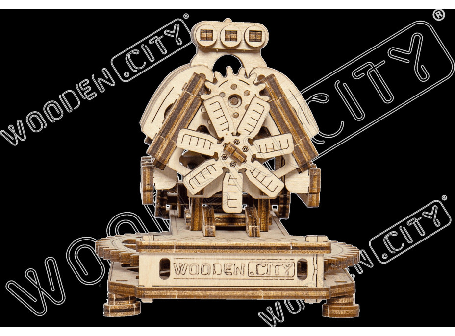 WOODEN CITY 3D puzzle Motor V8, 200 dielov