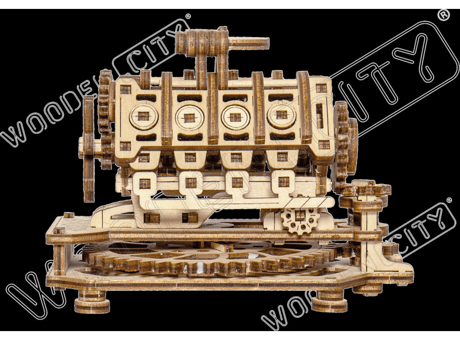 WOODEN CITY 3D puzzle Motor V8, 200 dielov