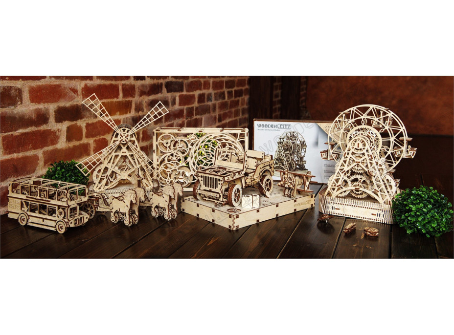 WOODEN CITY 3D puzzle Ruský bicykel 470 dielov