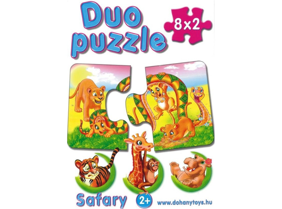 DOHÁNY Duo puzzle Safari 8x2 dieliky