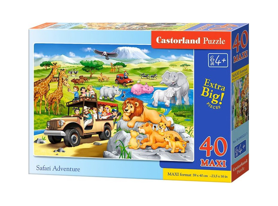 CASTORLAND Puzzle Dobrodružstvo na Safari MAXI 40 dielikov