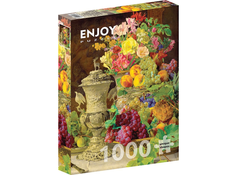 ENJOY Puzzle Ferdinand Georg Waldmuller: Zátišie s ovocím 1000 dielikov