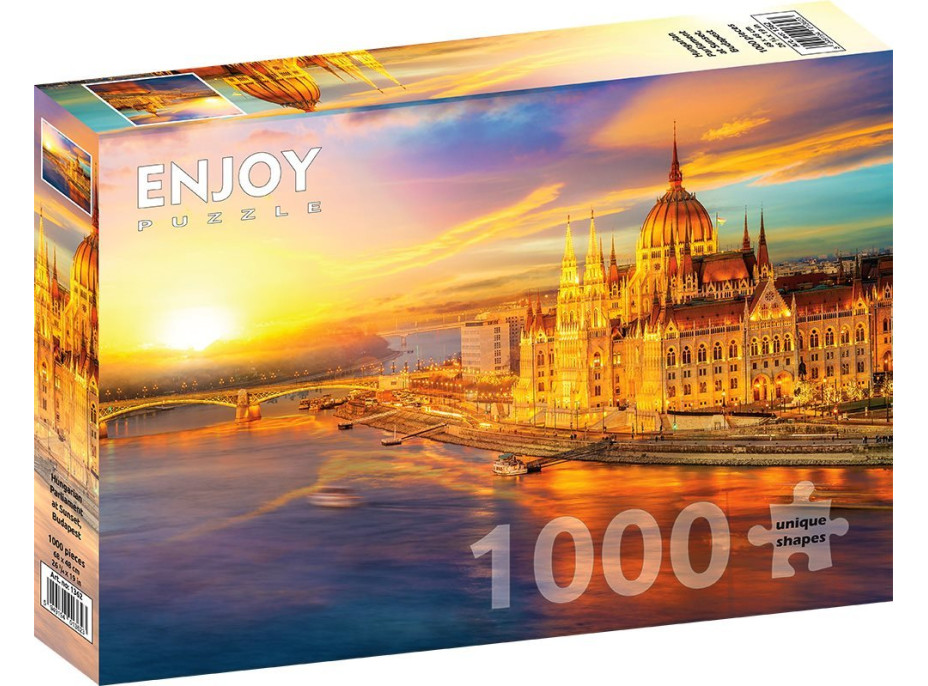 ENJOY Puzzle Maďarský parlament pri západe slnka, Budapešť 1000 dielikov