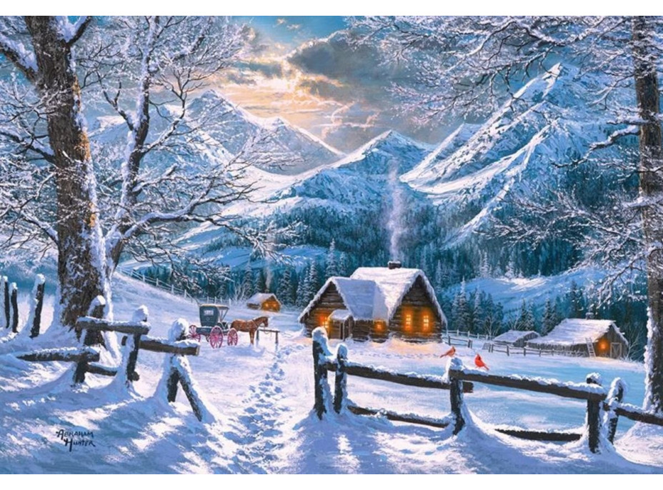 CASTORLAND Puzzle Snehobiele ráno 1500 dielikov