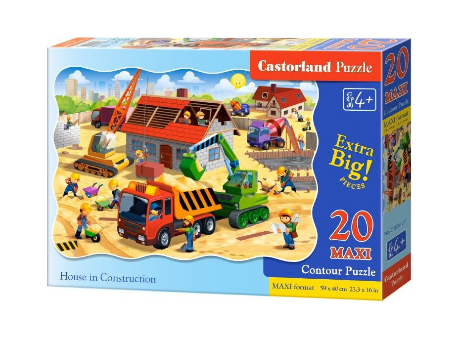 CASTORLAND Puzzle Stavba domu MAXI 20 dielikov