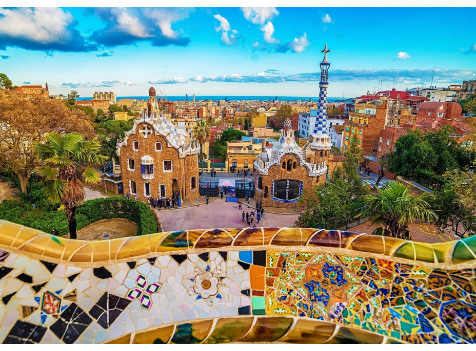 ENJOY Puzzle Výhľad z parku Güell, Barcelona 1000 dielikov