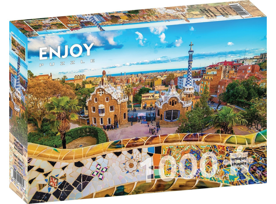 ENJOY Puzzle Výhľad z parku Güell, Barcelona 1000 dielikov
