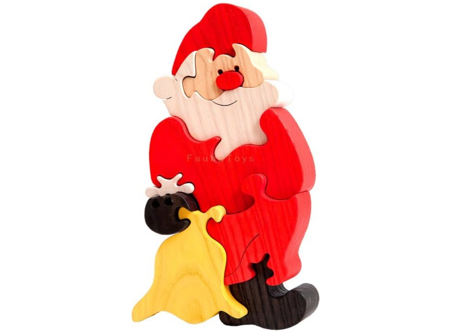 FAUNA Drevené puzzle Santa Claus veľký