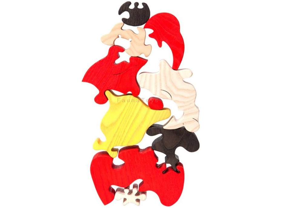 FAUNA Drevené puzzle Santa Claus veľký