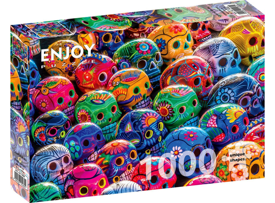 ENJOY Puzzle Farebné lebky 1000 dielikov