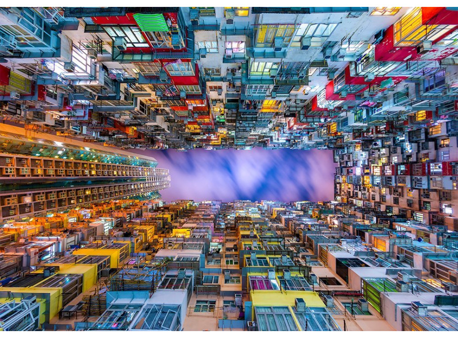 ENJOY Puzzle Farebný bytový dom, Hongkong 1000 dielikov