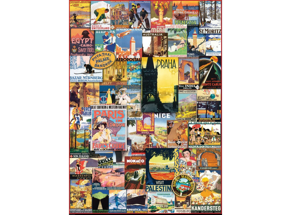 EUROGRAPHICS Puzzle Cestovateľské plagáty 1000 dielikov