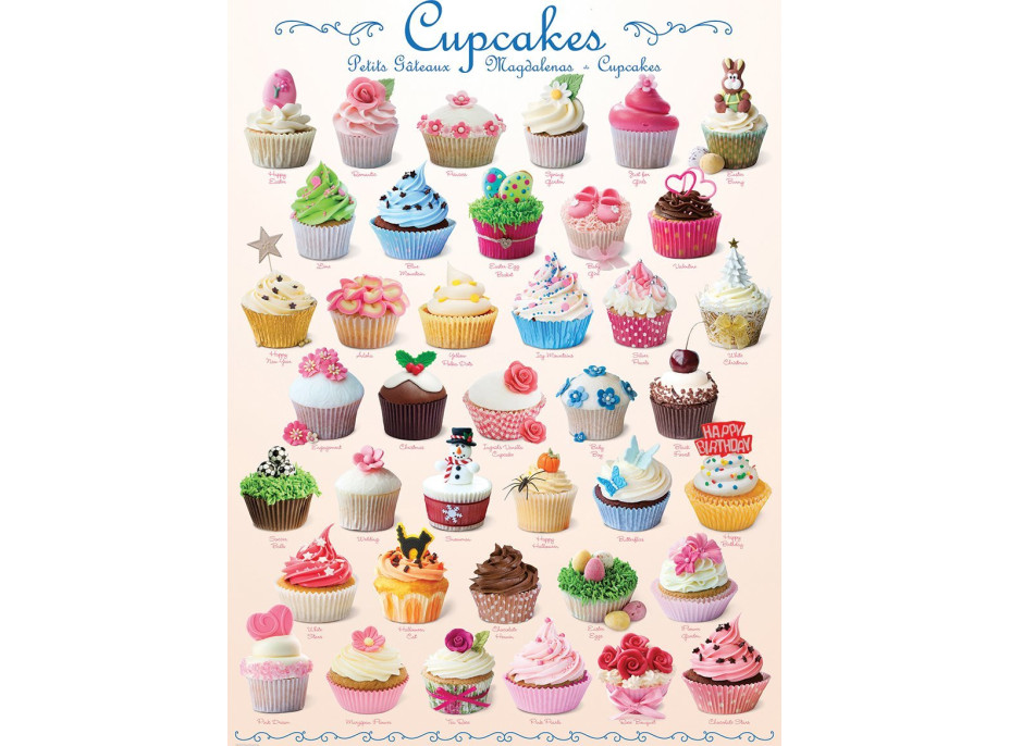 EUROGRAPHICS Puzzle Tortičky (Cupcakes) 1000 dielikov