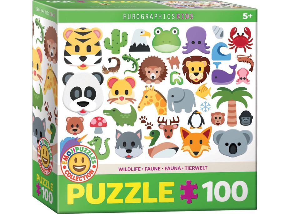 EUROGRAPHICS Puzzle Emoji zvieratká 100 dielikov