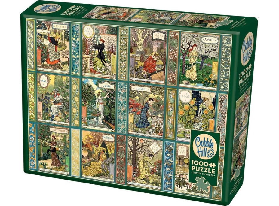 COBBLE HILL Puzzle Jardiniere: Záhradnícky kalendár 1000 dielikov