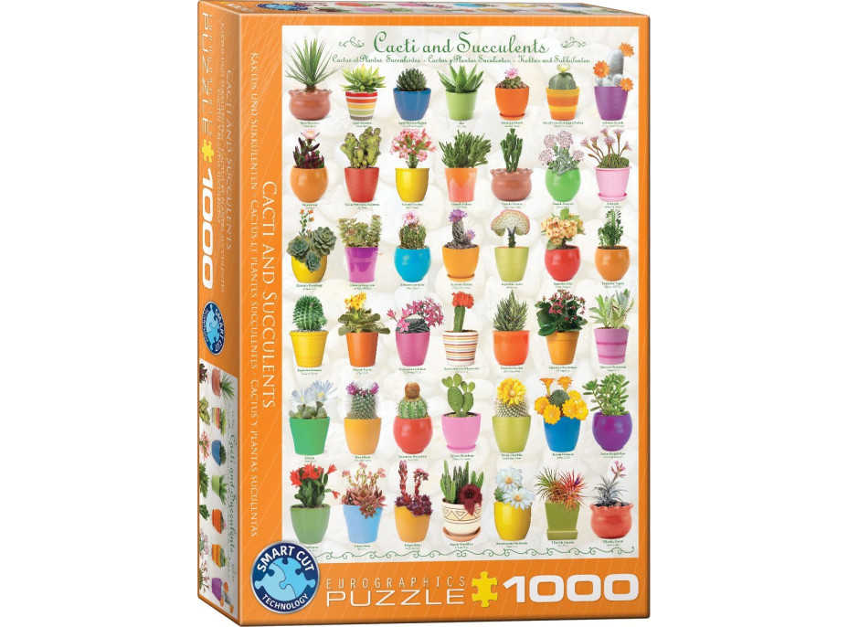 EUROGRAPHICS Puzzle Kaktusy a Sukulenty 1000 dielikov