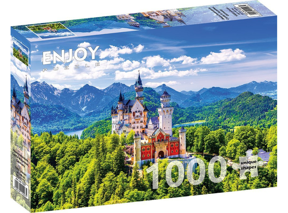 ENJOY Puzzle Zámok Neuschwanstein v lete, Nemecko 1000 dielikov