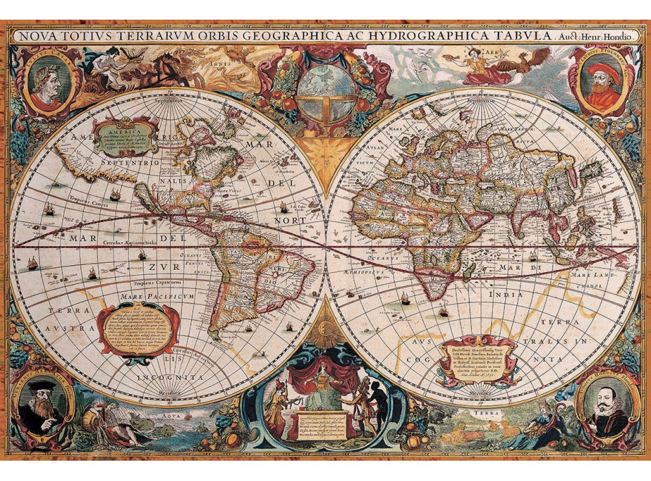 EUROGRAPHICS Puzzle Antická mapa sveta 2000 dielikov