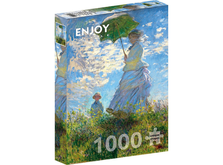 ENJOY Puzzle Claude Monet: Žena so slnečníkom 1000 dielikov