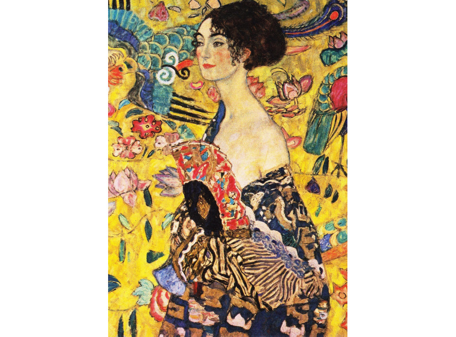 ENJOY Puzzle Gustav Klimt: Dáma s vejárom 1000 dielikov