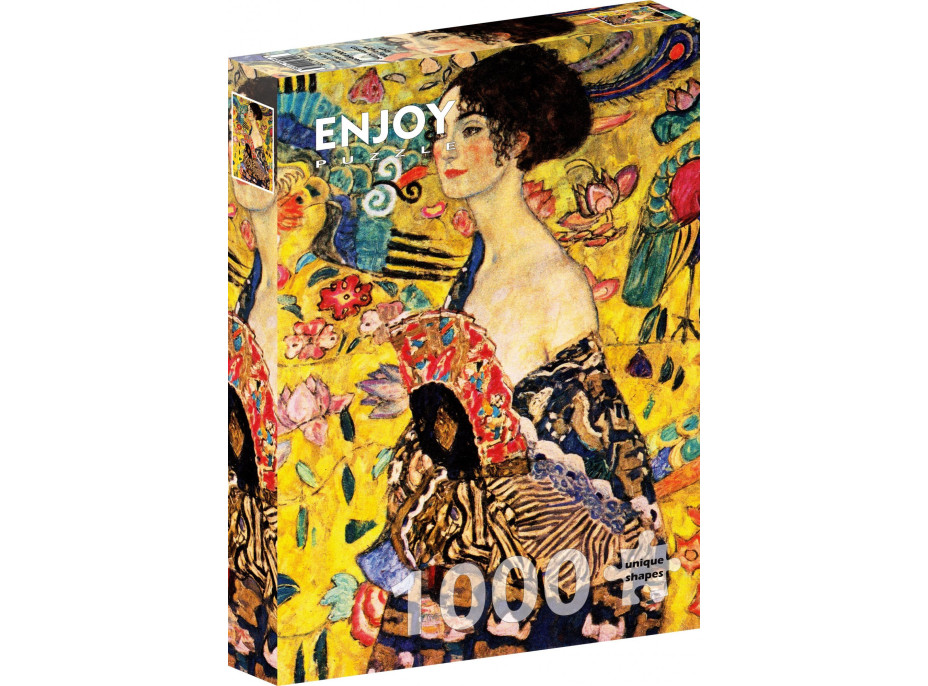 ENJOY Puzzle Gustav Klimt: Dáma s vejárom 1000 dielikov